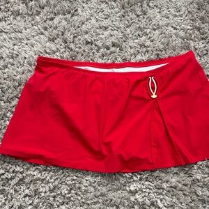 Lands' End Red Swim Skirt
